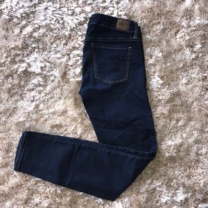 Dark wash skinny jeans